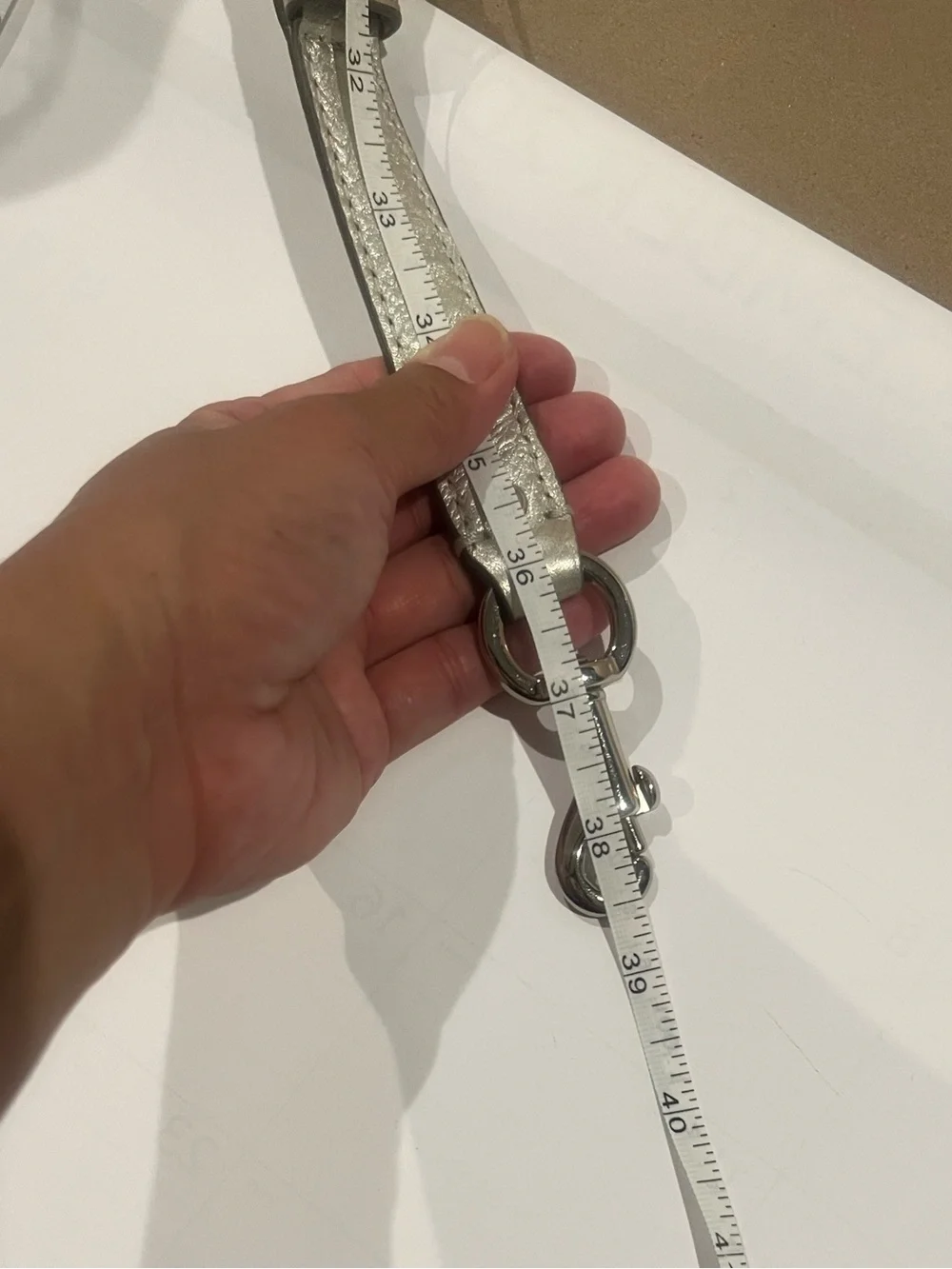 Coach Zoe Shoulder strap - Metallic Silver Leather replacement strap - Picture 5 of 10